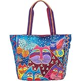 Laurel Burch Cats With Butterflies Shoulder Tote