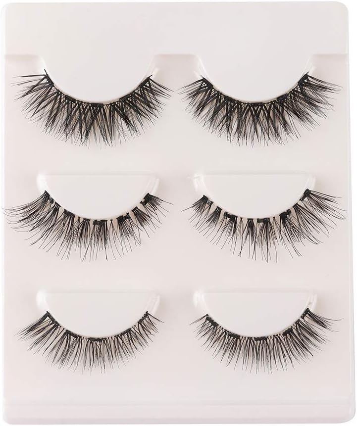 Magnetic Eyelashes, Long Full Coverage Glue-free Magnetic For Magnetic Eyeliner Five Magnets Eye Lash Extension - 3 Pairs/pack(Criss-cross)
