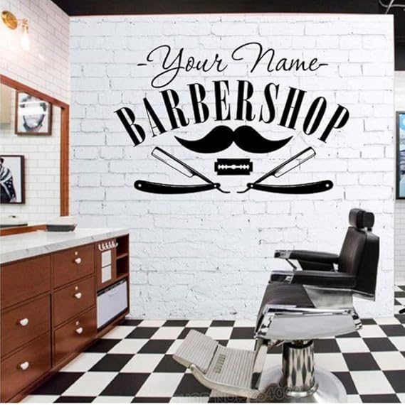 ACEYCYS Friseursalon Aufkleber Decal Hair Gentleman Poster