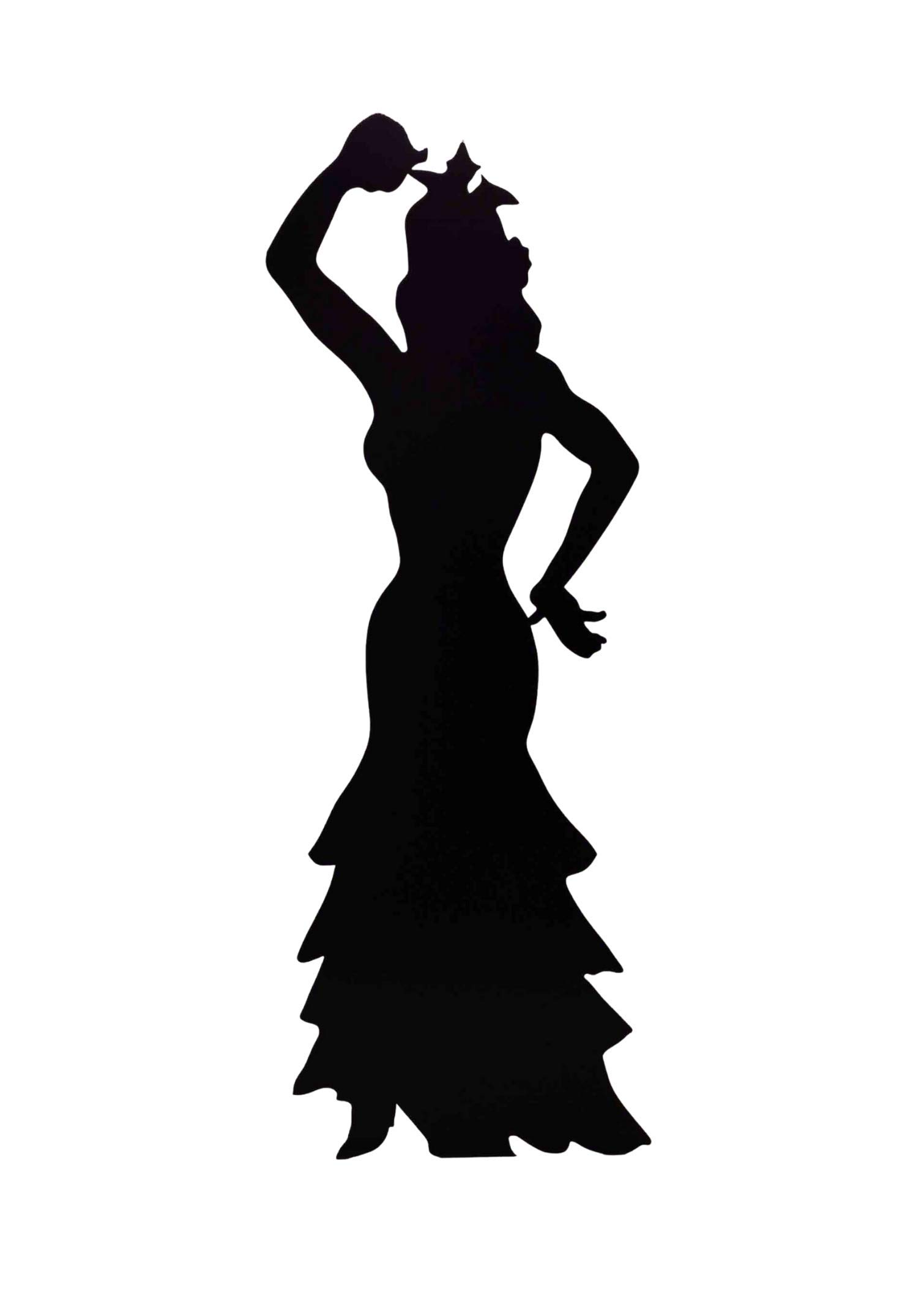 Star Cutouts SC49 Flamenco Dancer Silhouette – Cardboard Cutout | Fun Spanish Party, Dance Event & Cultural Display