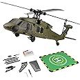 BrickCraftWorks WL K170 Blackk Hawk UH-60L 170, RC Military Helicopters for Adults, 2.4G 4CH Flybarless RC Helicopter with Adjustable Left and Right Hand Throttle (RTF Version)