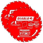 Diablo Tracking Point 7-1/4 in. 24-Tooth Circular Saw Blades – 2-Pack - Tico Carbide, Smooth Cutting, Low Vibration, Non-Stic