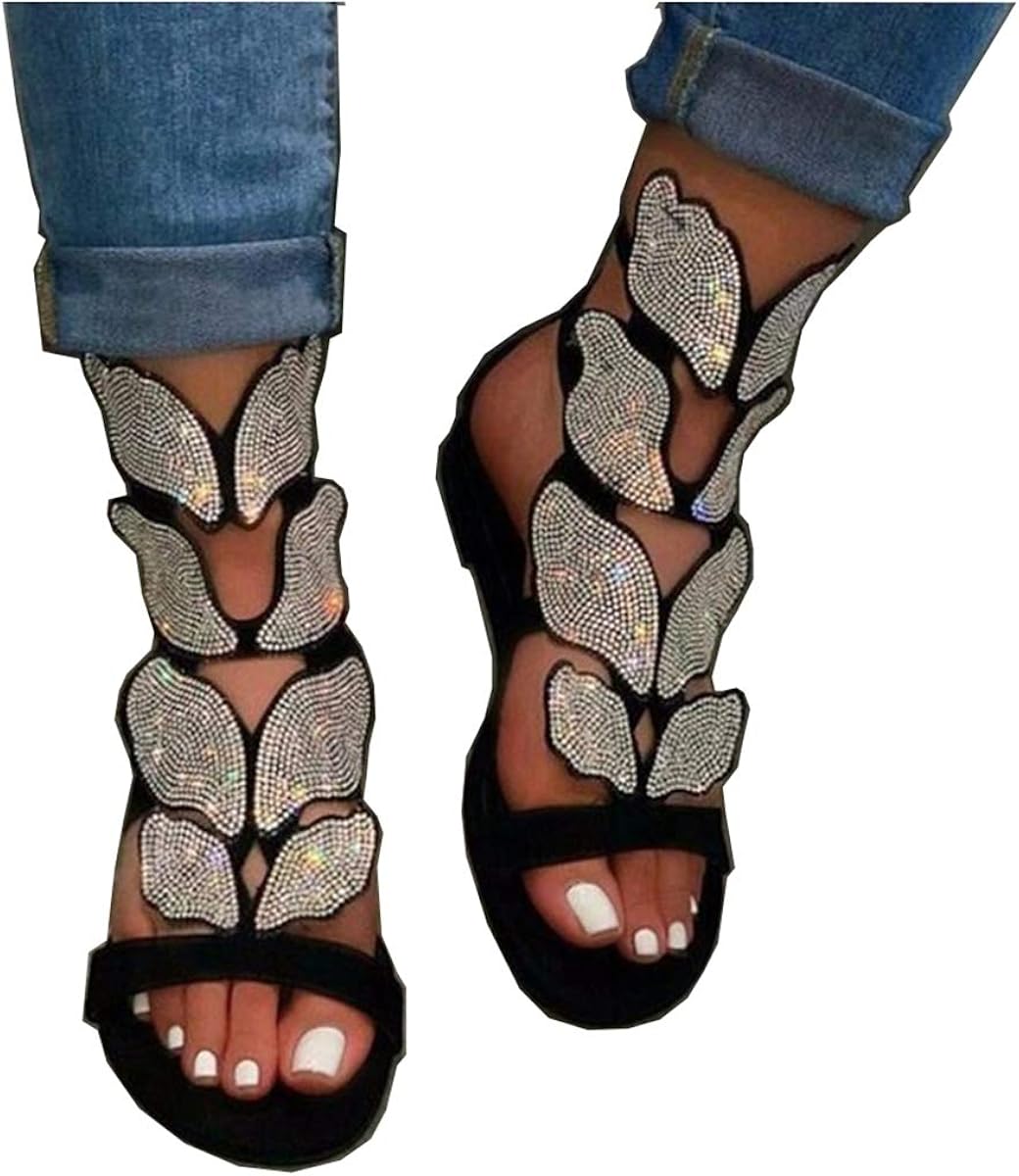 cheap rhinestone gladiator sandals
