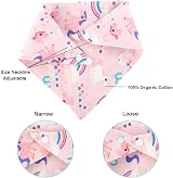 Discoball Lovely Baby Bandana Drool Bibs 10 Pack Pink Adjustable Snaps view 3