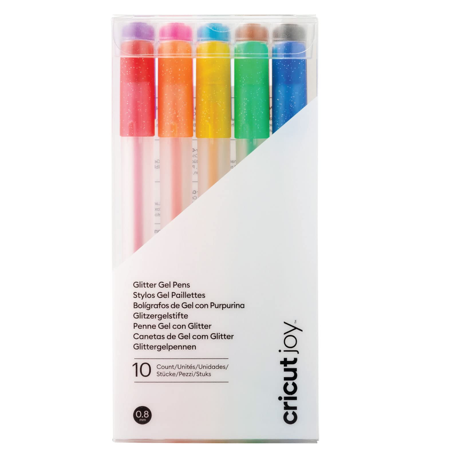 JOY GLITTER GEL RAINBOW PEN SET 10CT