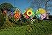 Dreamline Product Garden Pinwheel 3 Pack Made of Durable 100% Weatherproof Nylon and Fiberglass | Rainbow Colored Spinner for Gardens Dance in The slightest of breezes.