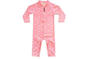 weVSwe Baby Girl Toddler Rash Guard Swimsuit Sun Protection Beachwear Zipper Bathing Suit 0-3 Years