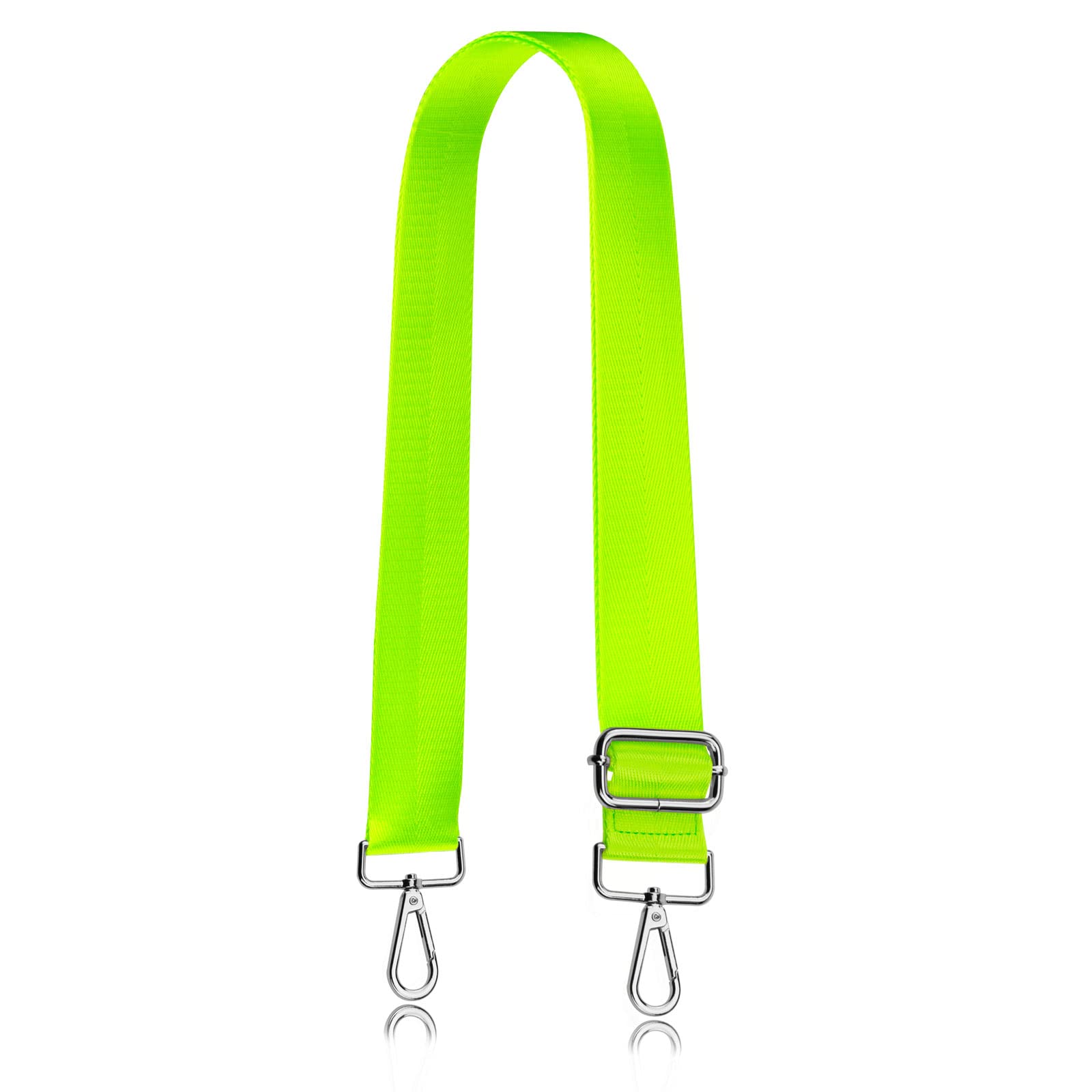 Photo 1 of Allzedream Wide Purse Strap Replacement Crossbody Shoulder Bag Adjustable (Fluorescent Green-Silver Hardeware)