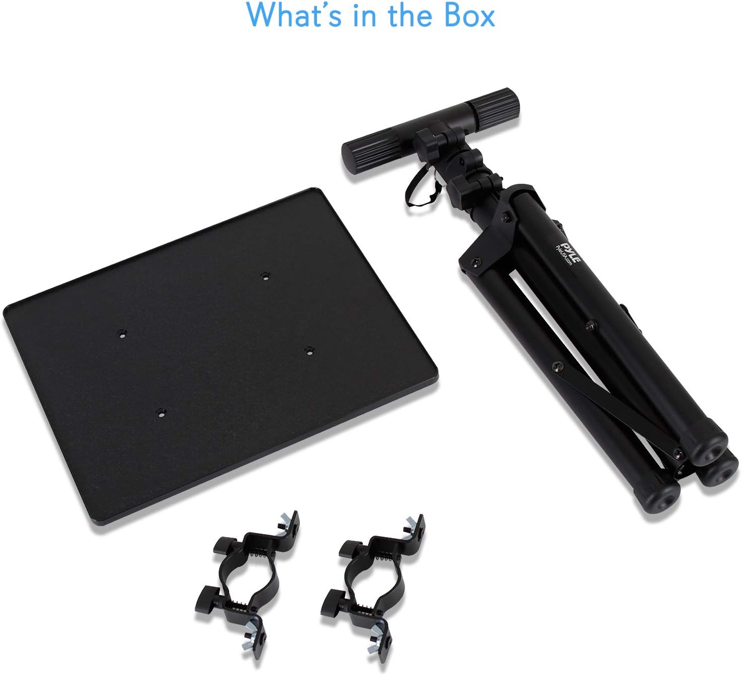 Universal Laptop Projector Tripod Stand - Computer, Book, DJ Equipment Holder Mount Height Adjustable Up to 35 Inches w/ 14'' x 11'' Plate Size - Perfect for Stage or Studio Use - PylePro PLPTS2: Computers & Accessories