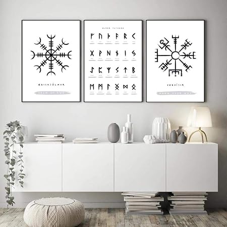 Poster De Letras Runicas Minimalismo Decoracion Para El Hogar Arte De La Pared Cuadros De Futhark Unicas Impresiones Sala De Estar Dormitorio Decoracion Pinturas De Pared Lienzo 40x60cmx3 Sin Marco Amazon Es Hogar pared lienzo 40x60cmx3 sin marco