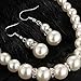 Rurah Jewelry set for Women Faux Pearl Necklace Earrings Bracelet Party Wedding Accessories