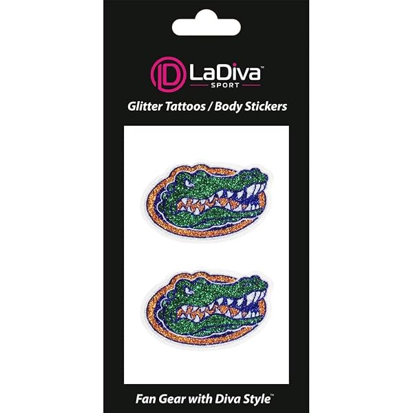 Florida Gators Glitter Face Tattoos - 4 Pack NCAA Team Spirit Decals For Game Day & Events