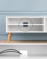VASAGLE TV Unit 120 cm Wide White TV Stand for 55 Inch TVs LTV120T46 view 2