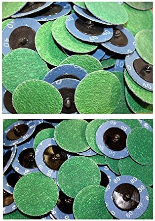 Car Builder Supply CBS-ZAK1 QC Type R Premium Zirconia ZA Grinding Sanding Disc 2 inch 100pc Kit 40g 80g