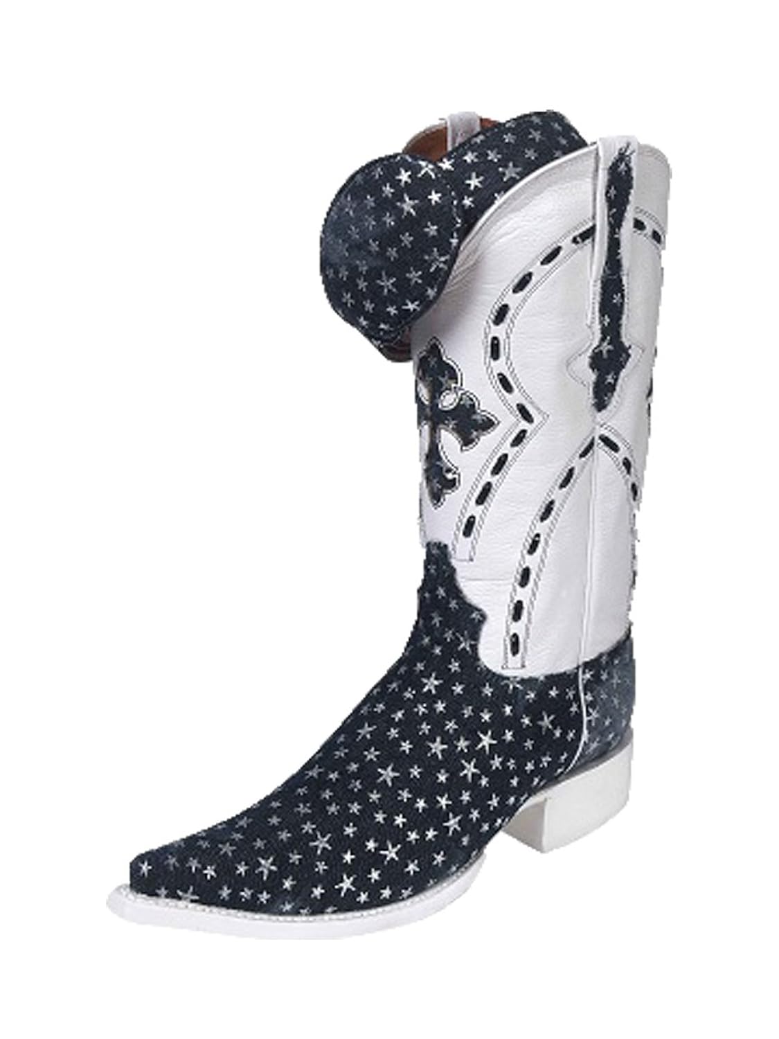 botas vaqueras de mezclilla