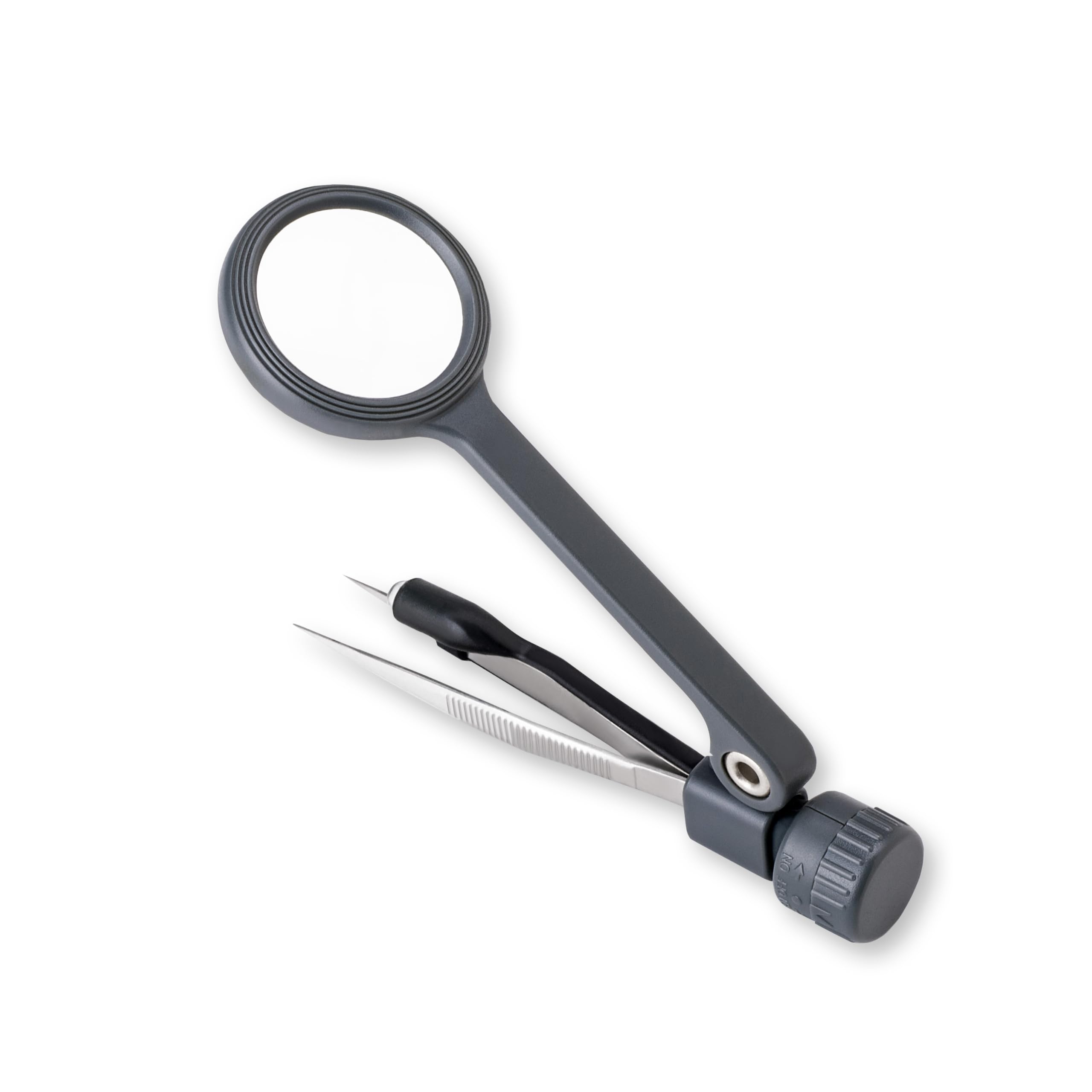 Carson MG-88 MagniGrip LED Lighted 4.5x Magnifier with Fine Point Tweezers