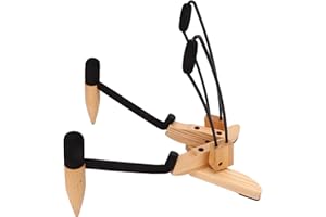 RiToEasysports Beautiful Texture Wooden Guitar Stand Foldable Classic Stand For Guitar Bass, Easy Portability For Musicians