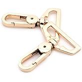 Metal Snap Hooks, 10 PCS Purse Hardware Push Gate Swivel Lobster Claw Clasp (Gold,1")