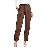 BTFBM Women's Pants Spring Fall 2026 Casual High Waist Trousers Tapered Slacks Pockets Dressy Business Work Outfits