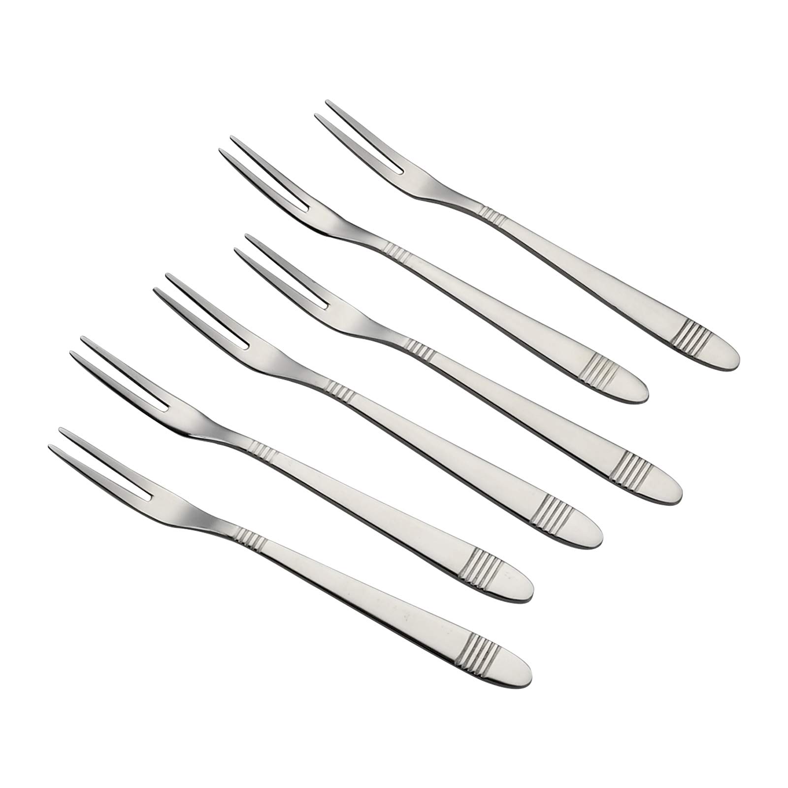 Callyne Set of 12 Mini Fruit Fork, Stainless Steel Two Prong Fork, Appetizer Forks