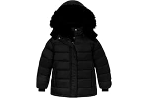 Funnycokid Boys Winter Coat Kids Puffer Jacket Waterproof Fleece Lined Size 5-12