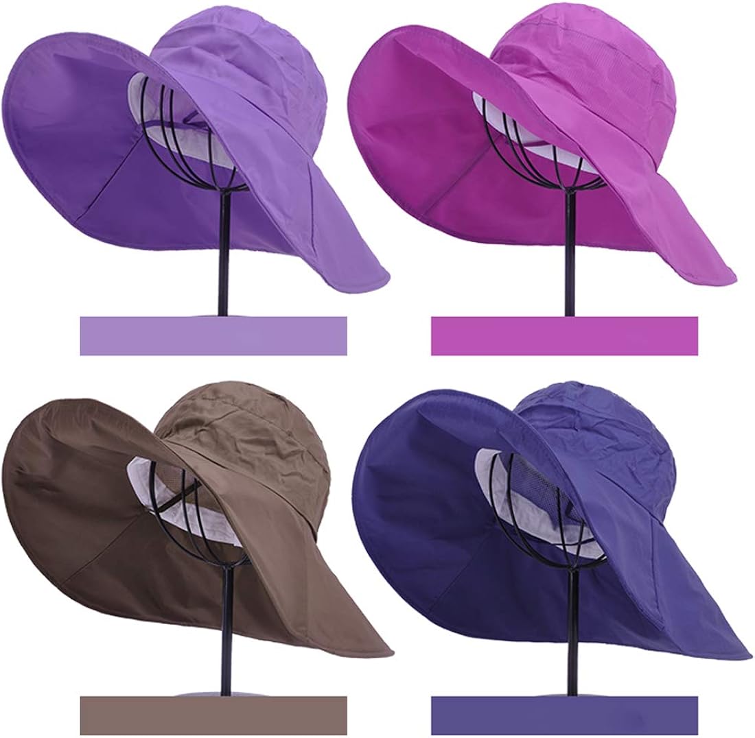 BeFur Fishing Rain Hat for Men Women Wide Brim UV Protection Boonie Hat Outdoor Safari Cap Blue at  Women’s Clothing store