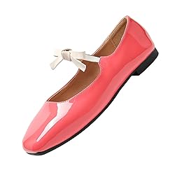Hee grand Bowknot Mary Jane Flats for Women Shiny