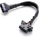 OBD2 Extension Cable, bbfly-A15 OBDII Flat Ribbon Cable 16pin 1FT/30CM | Female to Male