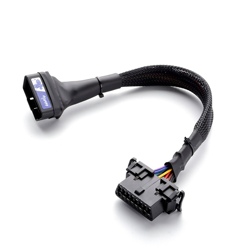 bbfly-A15 OBD II OBD2 Splitter Extension 16 Pin Extension Cable Adapter (30CM/1FT)