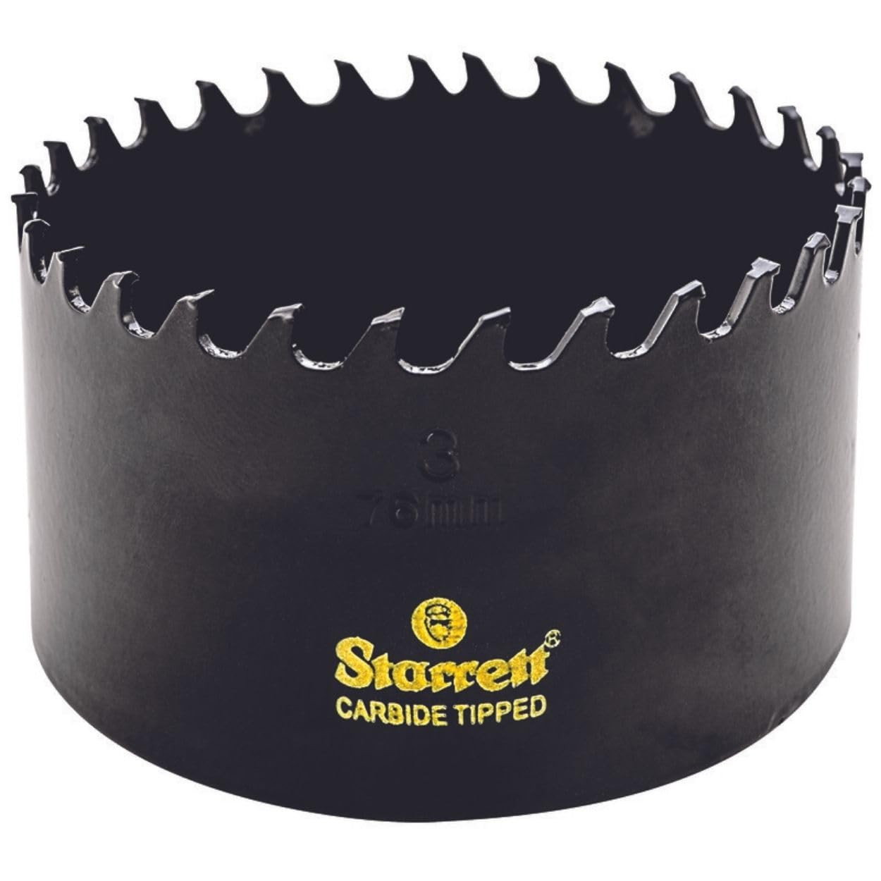 Starrett Tungsten Carbide Tipped Hole Saw - CT300 Deep Cut Holesaw Cutter - For Wood Suspended Flooring Reinforced Concrete & Fibreglass - 76MM — image 1