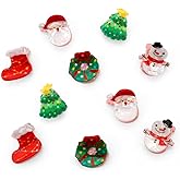 10PCS Mini Christmas Hair Claw Clips for Girls,Stocking Stuffer for Toddler Girls,Christmas Girl Gifts Under 10 Dollars,Cute Small Hair Clips Accessories Gifts for Girl Xmas Gift for Women