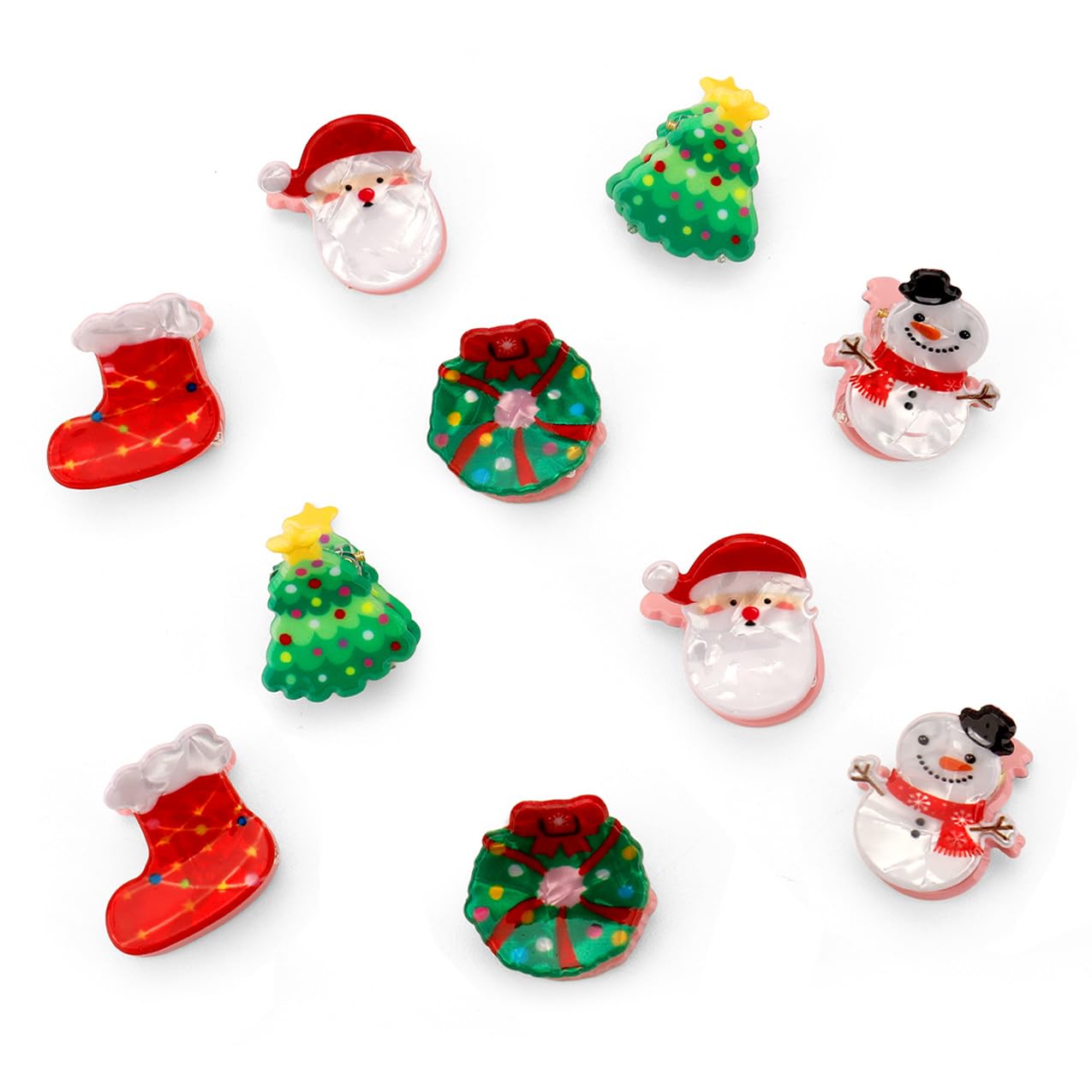 Photo 1 of 10PCS Mini Christmas Hair Claw Clips for Girls,Stocking Stuffer for Toddler Girls,Christmas Girl Gifts Under 10 Dollars,Cute Small Hair Clips Accessories Gifts for Girl Xmas Gift for Women