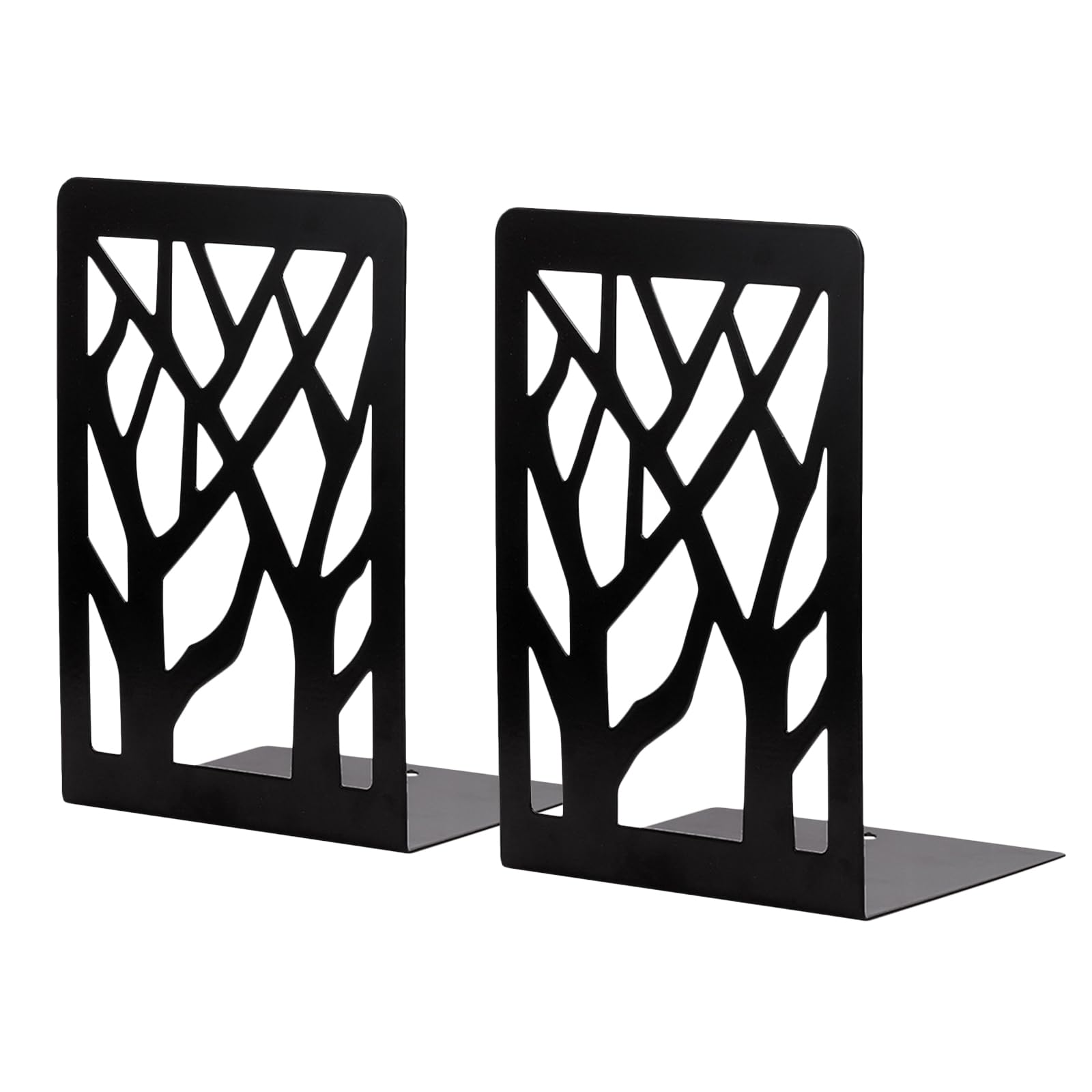 CHENGZI Hollow bookstand metal cartoon bookshelf learning book supplies pattern book clip cat book block student supplies (Tree)