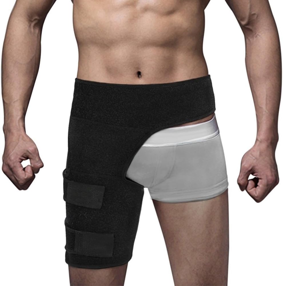 Groin Support and Hip Flexor Wrap Thigh Compression Belt Aduustable for