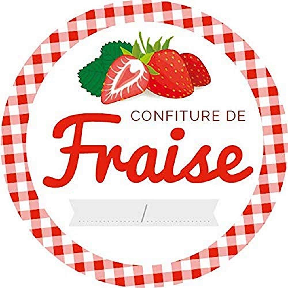 AVERY Pack of Jam Labels, Strawberry, 64 étiquettes