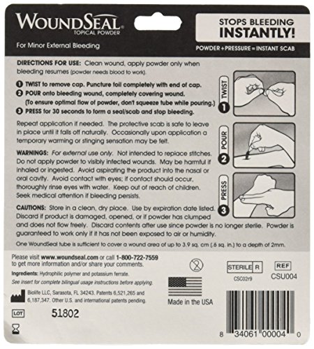 WoundSeal Powder, 4 ea (Pack of 2) - //coolthings.us