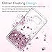 LeYi for Galaxy S6 Edge Case with 3D Pet HD Screen Protector [2 Pack] for Girls Women,Glitter Bling Sparkle Moving Quicksand Liquid Clear TPU Protective Phone Case for Galaxy S6 Edge Rose Gold