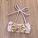 Baby Girl Mermaid Sequins Bright Bikini Bowknot Halter Swimsuit Headband Swimwear (90(12-18 Months), Pink)
