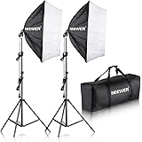 Neewer 700W Professional Photography 24x24 inches/60x60 Centimeters Softbox with E27 Socket Light Lighting Kit