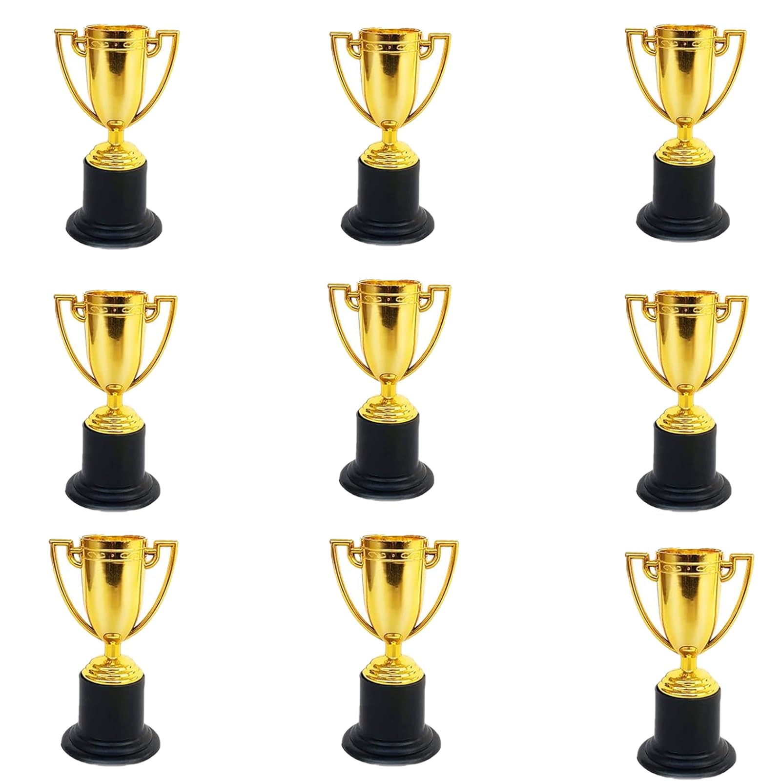 TZMFHD 9PCS Mini Trophies, Classroom School Award Gold Trophy, Party Rewards Trophies Props, Competition Ceremony Party Rewards Trophy Cup, Used for Various Competition Rewards (Golden)