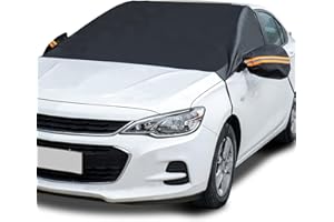 AstroAI Car Windshield Snow Cover, Windshield Cover for ice and Snow, Frost Windshield Cover for Ice, 2*Removal Side Mirror Protector, Windproof UV Sunshade Cover for Cars, SUVs, Vans