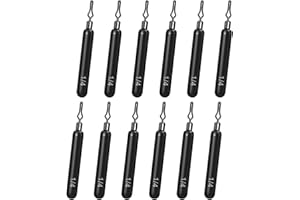 Fishfun 12Pcs Tungsten Drop Shot Weights Sinkers for Bass Fishing, Tungsten Dropshot Fishing Weights