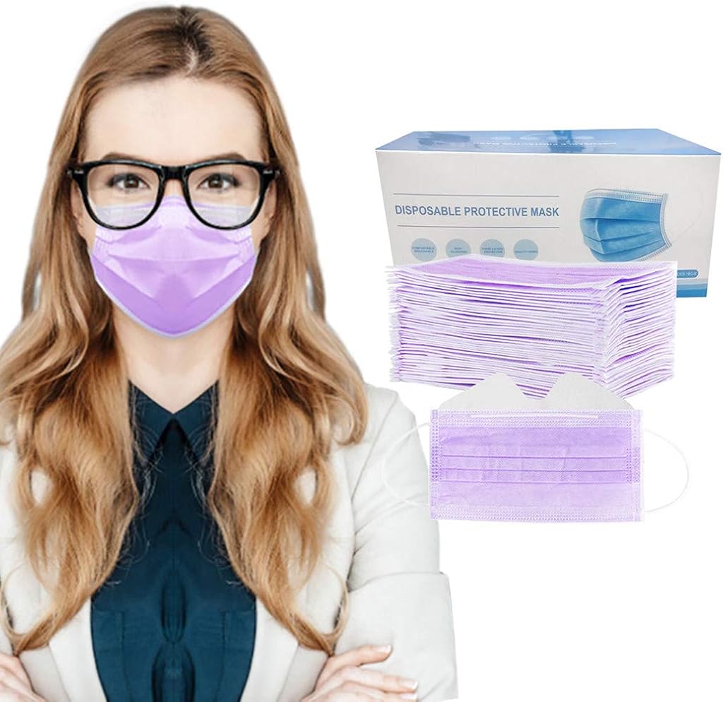 JSPOYOU 50PC Anti-fog Disposable Face 3-Ply Disposable Face at  Women’s Clothing store