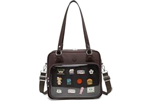 CHERRY SAUCE Oxford Ita Bag Crossbody Shoulder Bag Satchel Messenger Backpack Multi-Purpose Pins Display