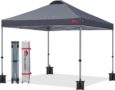 MasterCanopy Durable 2.5x2.5M Ez Pop-up Gazebo Tent - Dark Grey