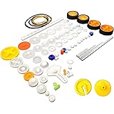 EUDAX 82 pcs Plastic Gear Package Kit - DIY Gear Assortment Accessories Set for Toy Motor Car Robot Various Axle Belt Bushings
