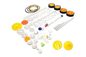EUDAX 82 pcs Plastic Gear Package Kit - DIY Gear Assortment Accessories Set for Toy Motor Car Robot Various Axle Belt Bushings
