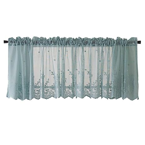 Bathroom Other Small Windows Cafe Flat 1 Panel 130 41 Cm Blue