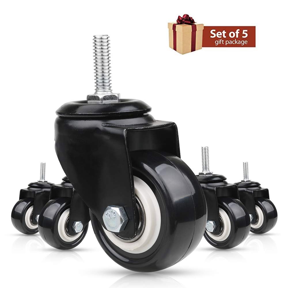 8T8 Replacement 2" Office Chair Threaded Stem Caster Wheels