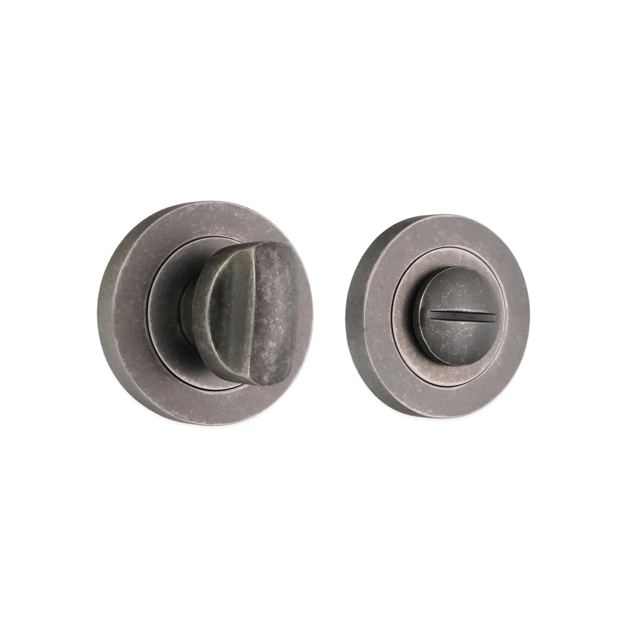 Thumb Turn & Release for Bathroom WC Doors Lock with Emergency Release in Various Finishes (Pewter)